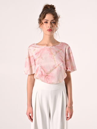 Blusa Marmorizzata Rosa