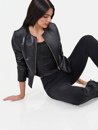 Fitted Black Peplum Jacket