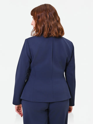 Giacca Curvy  blu navy in scuba crepe