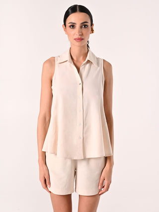 Light Beige Viscose Shirt