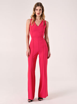 Fuchsia Jumpsuit with Cut-out Detail