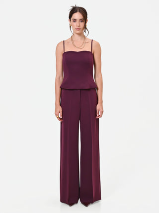 Studio Bustier-Top aus Crêpe in Bordeaux
