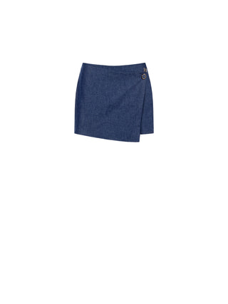 Chambray Wrap Skirt