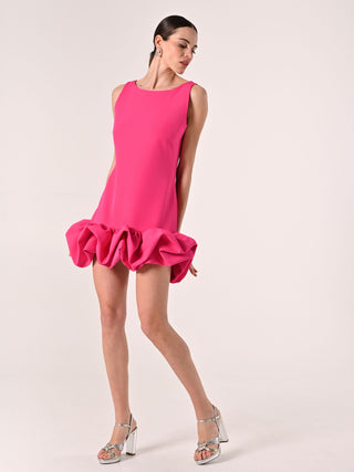 Kleid in Fuchsia mit Ballonrock