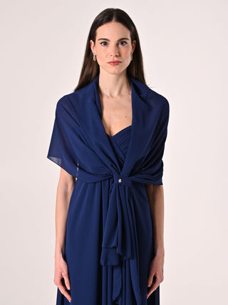 Stola in Georgette Blu