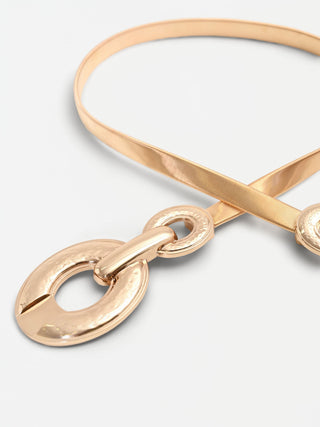 Ceinture dorée en maille métallique