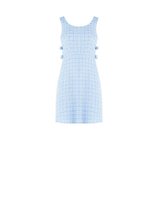 Bow Dress in Tweed with Micro Sequins