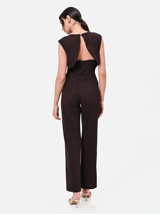 Dark Brown Palazzo Jumpsuit
