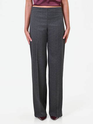 Dunkelgraue Hose mit geradem Bein