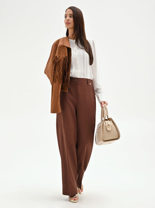 Chocolate Linen Trousers