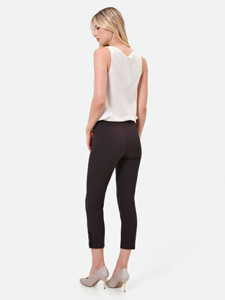 Dark Brown Trousers with Side Slit