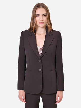 Giacca blazer avvitata marrone moro