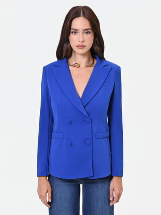 Royal Blue Double-Breasted Blazer