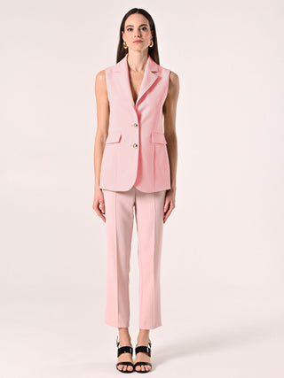 Waistcoat in Light Pink Technical Fabric