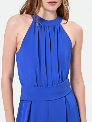 Royal Blue Halter Neck Jumpsuit