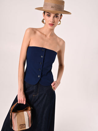 Top Bustier Blu