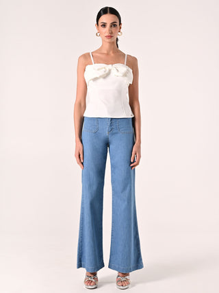 White Top with Maxi Bow