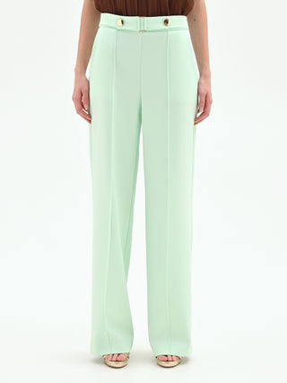 Pantalone verde menta a gamba dritta