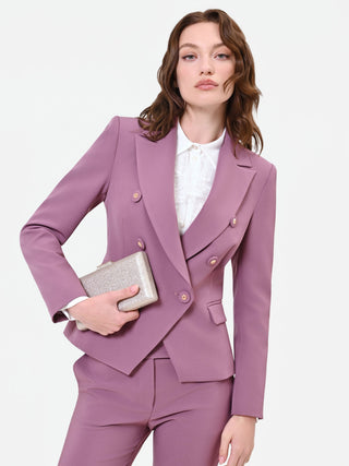Antique Pink Double-Breasted Blazer