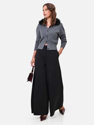 Black trousers in Punto Milano viscose blend