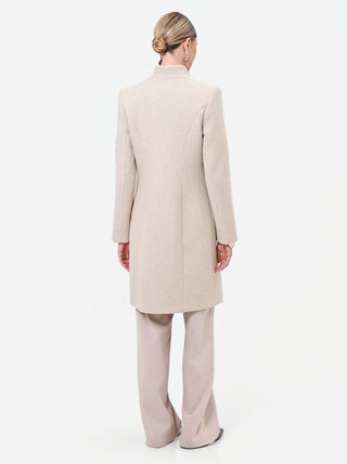 Cappotto doppiopetto tortora beige