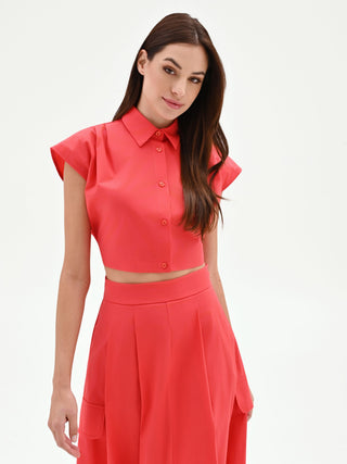 Camicia panna in raso