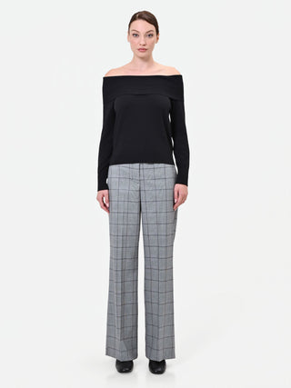 Black Off-the-Shoulder Viscose Top