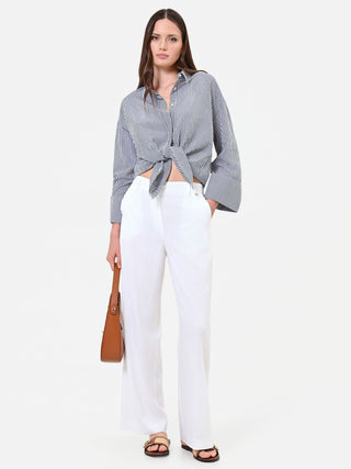 Pantalone bianco in lino