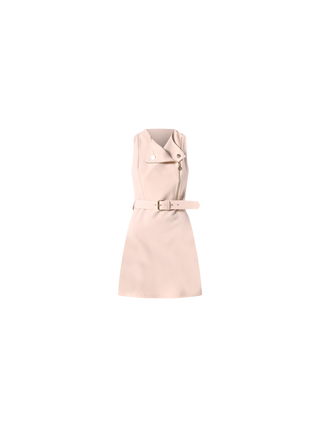 Beige Biker Dress
