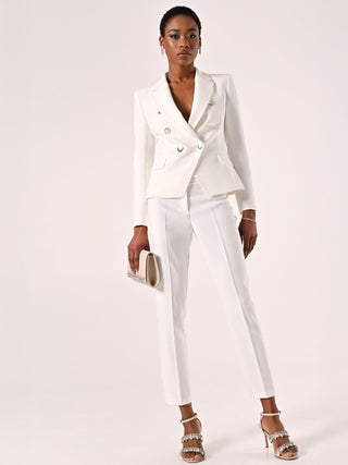 Trousers in White Technical Fabric