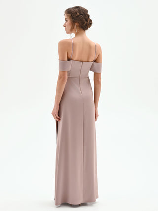 Rose antique draped long atelier gown