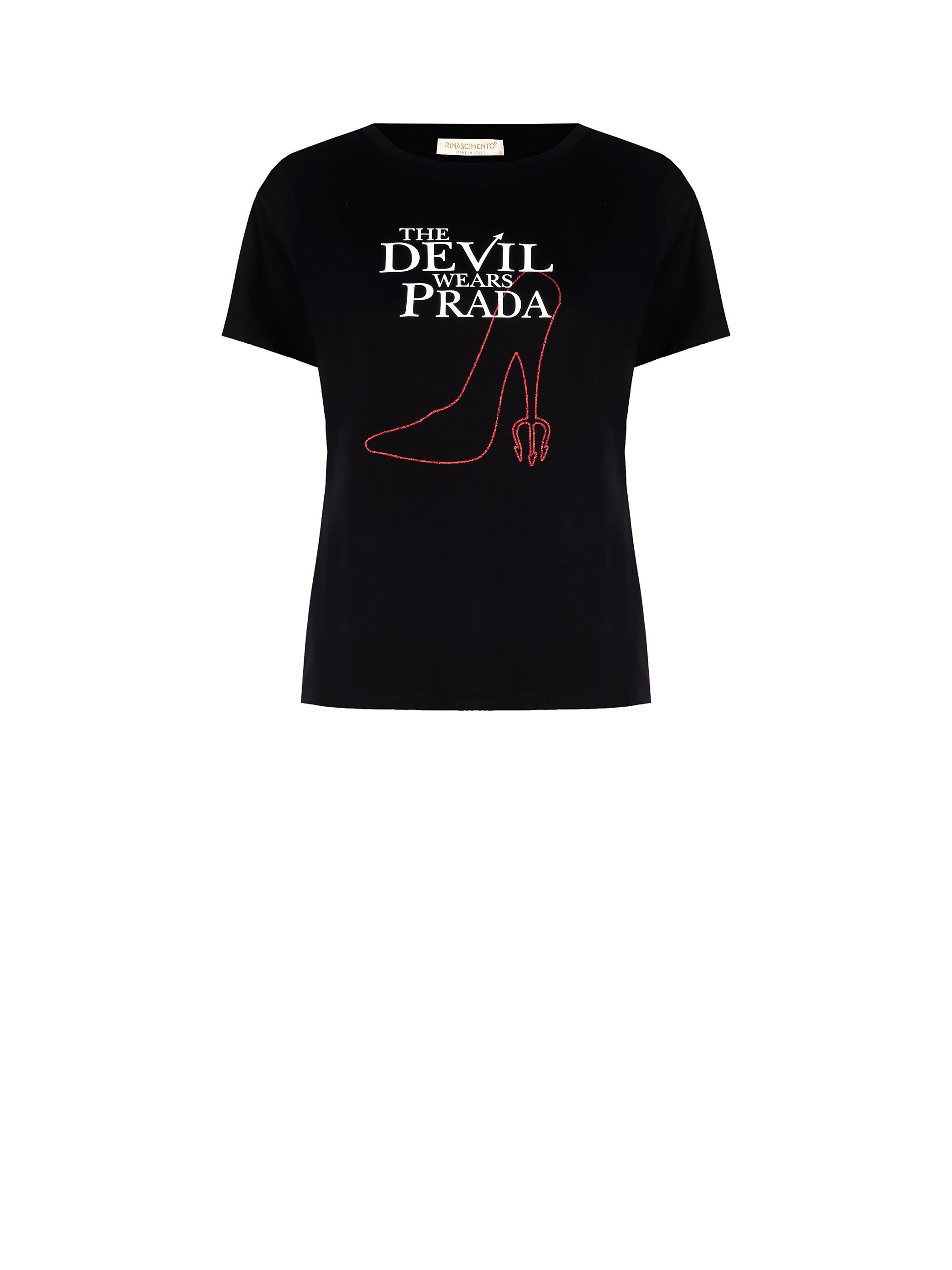 Black 'The Devil Wears Prada' Cotton T-Shirt – Rinascimento