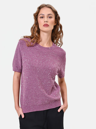 Maglia Rosa Antico a Maniche Corte