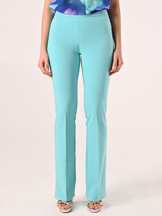 Aqua Green Trousers in Technical Fabric with Waistband