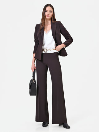 Pantalone a gamba larga moro marrone