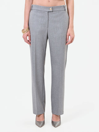 Light Grey Pinstripe Trousers