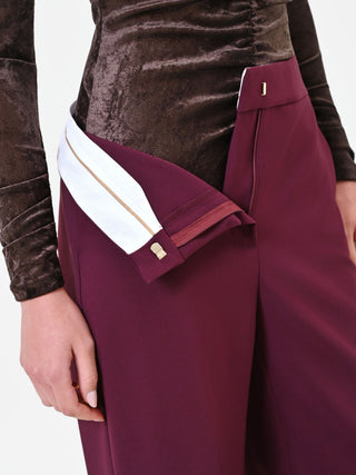 Burgundy Red Palazzo Trousers