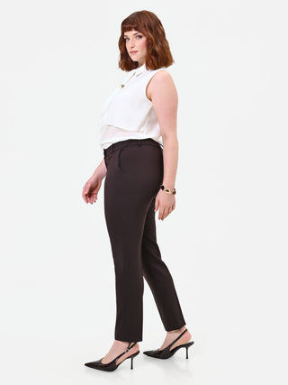 cigarette pants for curvy women Long Ponte Add this timeless piece to your wardrobe Buy Trendyol Plus Size Cigarette