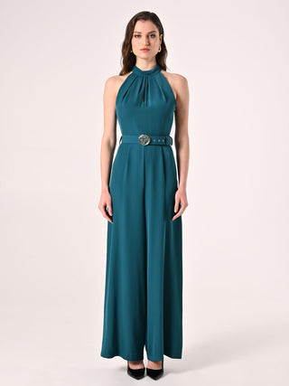 Peacock Green Palazzo Jumpsuit