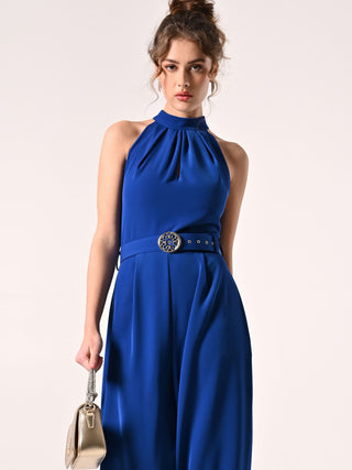 China Blue Palazzo Jumpsuit