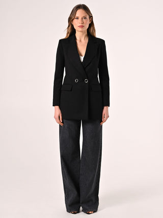 Black Double-breasted Jacket