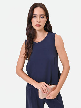 Essential Navy Crew-Neck Top