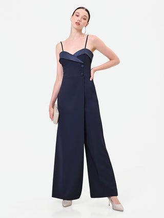 Navy Bustier Jumpsuit