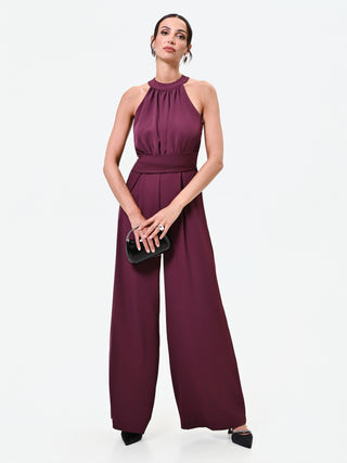 Burgundy Palazzo Jumpsuit