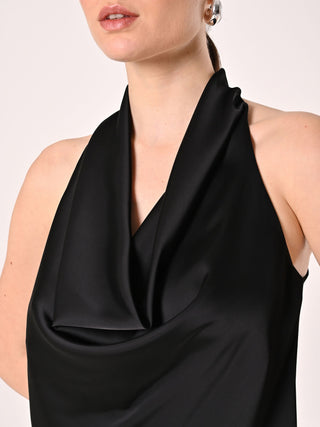 Black Satin Top