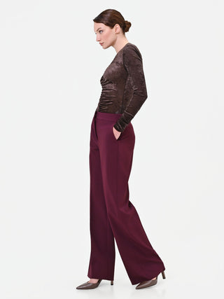 Burgundy Red Palazzo Trousers