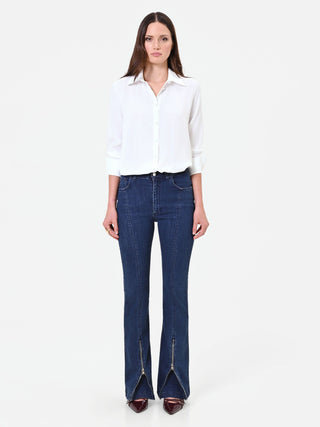 Front-Split Flare Jeans