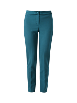 Royal Green Trousers with Satin Inserts