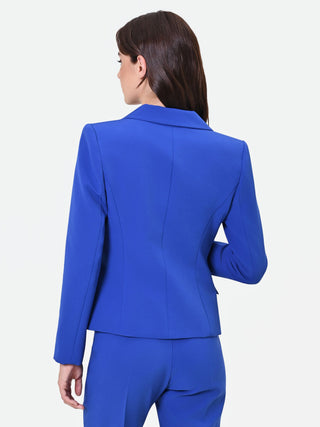 Giacca blazer blu cina monopetto