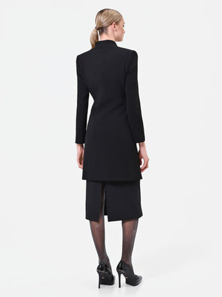 Black Coat with Gold Buckle